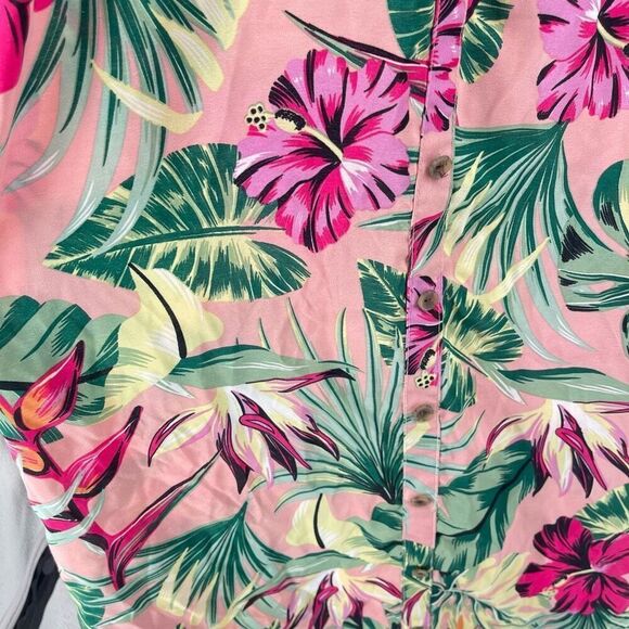 RMLA Girls Pink Tropical Floral Off Shoulder With Straps Maxi Dress Size 10 - Picture 5 of 13